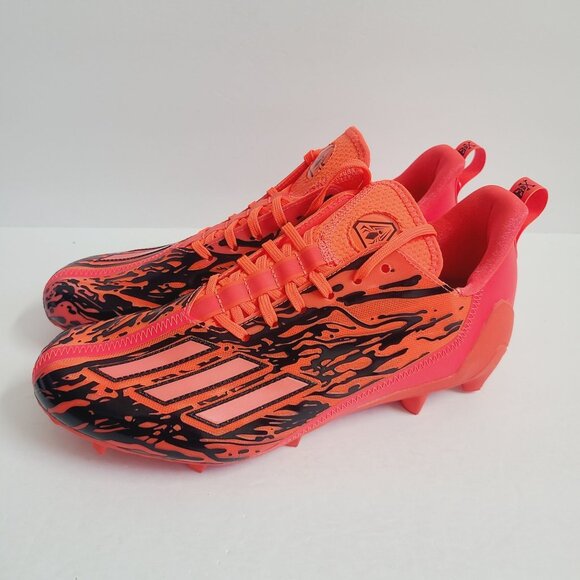 NEW Adidas Adizero 12.0 Poison Football Cleats IG7207 Size 11.5 Solar Red - Picture 1 of 10